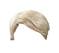 Cokbyavla Fashion Men’s Blonde Short Hair Wig With Side Swept For Fashionable And Confident Style Mens Hair Ties (Gold, One Size)