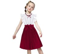 Cokbyavla Floral Print Sleeveless Summer Beach Casual Sundress,Dress for Teen Girls Junior Dresses Short Little Girl Dress Short Sleeve Tween Dresses for Girls Graduation Outfits for Girls 5t Red