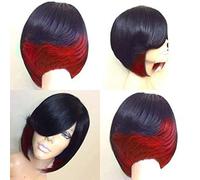 Cokbyavla Full Wig Wig Wig Women's Full Cover Short Wig Sexy Styling wig Perm Rods for Natural Hair (Red, One Size)