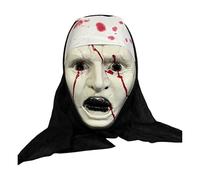 Cokbyavla Furry Creepy Masks, Head Mask Full Face Pink Female Latex Mask With Hair Halloween Realistic Horse Head Adult Smoking Grandma Scary Pig