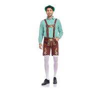 Cokbyavla German Outfits for Oktoberfest, German Munich Beer Festival Costume Bavarian Womens Renaissance Dress Kids Lederhosen Boys Mens October Festival Costume Halloween For Men Me XXL