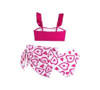 Cokbyavla Girl Bathing Suit Swimwear,Girls 3Pcs Bathing Suits Swimsuit Cover Up Kids Swimsuits for Teen Girls Bikini Girls's Bathing Suits Bikini 13 Bikinis for 11-Year-O(50Pink,6-7 Years)