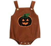 Cokbyavla Girl Boy Pumpkin Sweatshirt Outfits, Halloween Jumpsuit Boys infant girl pumpkin costume Baby Girls Shirt One Year Old Outfit Ghost Face Outfit Baby Boy Cut Infant, 0-3 Months