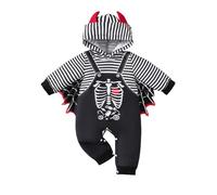 Cokbyavla Girl Boy Spooky Babe Bat Romper, Halloween Baby Boy Outfit Two Pumpkin Newborn Baby Girl Outfit Infant Clothes Custom Onepiece For Babies Golf Out Infant 0-6 Months