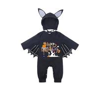Cokbyavla Girl Boy Spooky Babe Bat Romper, Newborn Baby Halloween The Great Pumpkin Costume Black Dress Baby Girl Toddler Romper 2T Autumn Outfit Cute Newborn Bo Toddler 12-18 Months