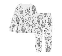 Cokbyavla Girl DIY Hand Painted Pajamas,Unisex Kids Boys And Girl Button-Down Pajamas Set Baby Cardigans 6-12 Months Toddler Pjs 3t 2t Pjs For Toddler Girls Bamboo Boys P(123White,4-5 Years)