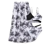 Cokbyavla Girls Bathing Suits 3 Piece,Girls 3 Pieces Bikini Set Board Shorts Girls Teenage Tankini Beloved Girls Tankini Toddler Girl Swimsuit Girls XXL Swimsuit Size 18-(2Black,8-9 Years)