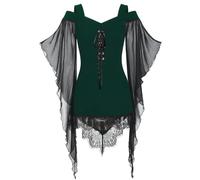 Cokbyavla Gothic Burlesque Corsets Costumes,Regency Era Dress Patterns for Plus Women Renaissance Gypsy Costume Women Plus Size Lolita Outfit Beer Maid Costume Women Plus Halloween Costumes Go Green