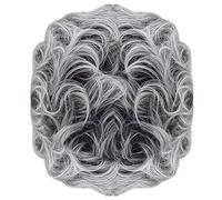 Cokbyavla Grey Wig Full Woman Curly Fashion Synthetic Hair Short Natural wig Hair Stick Wax (grey, One Size)
