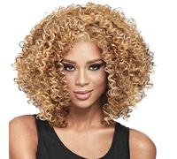 Cokbyavla Hair Bundles African Black Short Curly Wig With Side Part For Export To Europe And America Hair Net for Curly Hair (B, One Size)