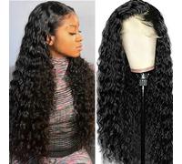 Cokbyavla Hair Wigs with Lace Front Long Wigs European And Women's Front Lace Wig African Small Curly Tube Long Curly Wig Hair Dough (F, One Size)