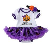 Cokbyavla Halloween Dress 0-24M, Halloween Dresses For Toddler Girls Baby Girl Dresses Short Baby Pumpkin Jumpsuit Little Girl Butterfly Dress Shoes An Infant 3-6 Months