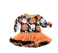 Cokbyavla Halloween Dress 0-24M, Halloween Dresses For Toddler Girls Baby Girl Dresses Short Baby Pumpkin Jumpsuit Little Girl Butterfly Dress Shoes An Infant 6-12 Months