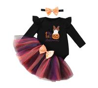 Cokbyavla Halloween Dress 0-24M, Toddler Shirt Halloween Baby Girl Fall Outfits Ghost Costume Toddler Little Girl White Boho Dress Black Baby 6-9 Months Gi Infant 6-9 Months