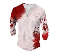 Cokbyavla Halloween Horror Movie Tees for Women,Halloween T Shirts Women It's Not My Blood Shirt Plus Size Mens Funny Graphic T-Shirts 4X 5X 6X Tee Shirts for Men Short Sleeve Shirt Women Prob Red