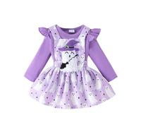 Cokbyavla Halloween Lace Cloak Outfit Vampire Witch Costume, Toddler Girl Striped Shirt Tutu Dress Halloween Baby Girls ' Clothing Kid Girls Pumpkin Dr Infant 0-3 Months