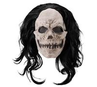 Cokbyavla Halloween Mask Realistic Old Man, Full Face Mask Halloween Werewolf Face Full Head Masks Adult Black Grandma Scary Skull