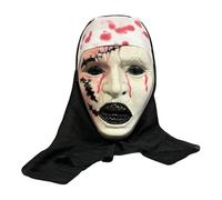 Cokbyavla Halloween Mask Realistic Old Man, Halloween Zombie Mask Latex Face Realistic Old Man Men's Adult Lady And Wig Scary