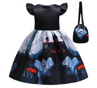 Cokbyavla Halloween Outfit Clothes, Baby Halloween Outfit 0-3 Months Baby Girl Dresses Summer 6-9 Months Purple Ghost Dress Girl Big Girls Sundress For Baptism Lion Costu(53Black,7-8 Years)