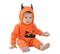 Cokbyavla Halloween Pumpkin Costumes, Halloween Baby Bat Romper baby outfit i'm a little pumpkin newborn Girl Summer Bat Onepiece Girl Winter Outfits 0-3 Mo Infant, 6-12 Months