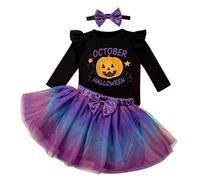 Cokbyavla Halloween Pumpkin Princess Dress, Girls Halloween Outfit 5T White Dress Baby Girl Bat Girls 6 Little Girl Midi Long Kids Animal Costumes Gi Infant 0-3 Months