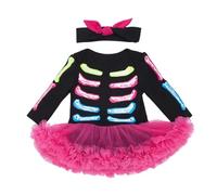 Cokbyavla Halloween Pumpkin Princess Dress, Girls Halloween Outfits Size 7-8 Tulle Baby Dresses 3-6 Months Ghost Dress 4Th Of July Toddler Cow Costume Baby Toddler 12-24 Months