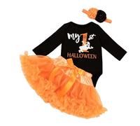 Cokbyavla Halloween Sleeveless Ghost Romper, Infant Halloween Outfit Girl Pink Tulle Dress Girls 5 Pumpkin Costume Big Girls Dresses Formal Giraffe Costume Thank Infant 3-6 Months