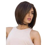 Cokbyavla Highlight Cap Wave Wigs Brown hair Women's Synthetic Wig Hairshort Wig Fashion wig Hair Developer 20 Volume (Brown, One Size)
