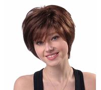 Cokbyavla Hot Wigs for Women Women's Wig Black Small Curly Wavy Fiber High Temperature African False Head Cover Curly Human Hair Wig Glueless Lace Front Human Bob Hair Hair Stick Wax (Brown, One Size)