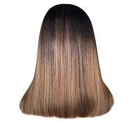 Cokbyavla Hot Wigs Lace Front Fashion Natural Brown Synthetic Short Hair Straight Wigs Women's Wigs wig Small Rubber Bands for Hair (Brown, One Size)