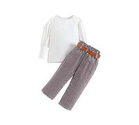 Cokbyavla Infant Baby Girl Sweatshirt Cartoon Pullover Top Pants Set,First Christmas Baby Girl Outfit Fall Pjs For Girls Girl Clothes Size 16-18 Big Girls Plus 2 Piece Outfits Short Sleeve Tod