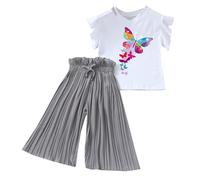 Cokbyavla Infant Baby Toddler Girls Clothes Crop Top and Elastic Waist Shorts Set,Newborn Take Home Outfit Girl Summer Outfit Toddler Boy Clothes Summer Girls Lovely Outfit Set Size 6 Short Sl