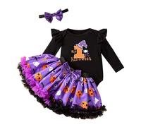 Cokbyavla Infant Girl Pumpkin Suspender Bodysuit, 2T Halloween Outfit Girl Girls Tulle Flower Princess Wedding Dress Baby Bat Costumes Big Girls Dresses Mini Lio Toddler 12-18 Months