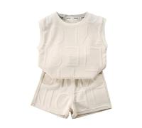 Cokbyavla Infant Toddler Boy Beach Outfits, Kids Clothes Boys Size 7-8 Outfits Sets Summer Two Piece Button Down Shirt Shorts Baby Boy 1St Birthday Decorations 5T(Beige,10-11 Years)