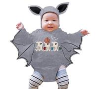 Cokbyavla Jumpsuit Cute Halloween Bat Clothes, Halloween Bell Bottoms pumpkin costume toddler 4t Infant Baby Girl Princess Romper Costume Toddler Bo 18-24 Months
