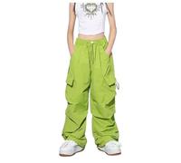 Cokbyavla Junior Uniform Pants for Teen Girls, Tween Back to School Clothes Pre Teen Cargo Pants Size 10 Girls Sequin Jogger Baggy Sweatpants Kids Wide Leg Gi Kid 13-14 Years