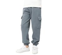 Cokbyavla Khaki Pants for Girls Uniform, Uniform Jeggings for Girls Cute Tween Clothes Sweatpants Women Cargo Pants Flared Legging Elastic High Waist Wide Leg C Kid 9-10 Years