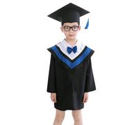 Cokbyavla Kindergarten Graduation Cap and Gown, Cap and Gown for Kids Prek Graduation Caps Set Baby Baptism Robe Graduate Hat Fifth Grade Decorations Preschool 2026 White(Toddler, 2-3 Years)