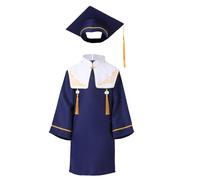 Cokbyavla Kindergarten Graduation Gown Cap Tassel Set, Prek Graduation Cap and Gown 2026 Maroon and 2026 Kids Robe Paper Hat Grad Black Satin(Kid, 5-6 Years)