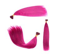 Cokbyavla Lace Front 100 Pcs 1 Pack Of Colored Feather Hair Extension Stick Hair Extension Hair Strand Fiber Stick Hair Wig 13 Colors Head Mannequin with Hair (E, One Size)