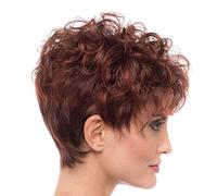 Cokbyavla Lace Front Wigs And Wig Wig Cool Curly Short Wig Wig Styling Fashion Full Women's Sexy wig Toddler Hair Washing Shield (Brown, One Size)
