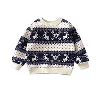 Cokbyavla Little Boys Girls Sweatshirt,Baby Christmas Sweater Big Girlss Ugly Christmas Sweater 2T Sweatshirt Girl Baby Boys Sweatshirts Christmas Baby Girl Gir(Blue,6-12 Months)
