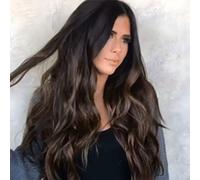 Cokbyavla Long Curly Wigs for Women Lace Front Wavy Long Wig Wigs Women Synthetic Curly Natural Rose Brown Net Fashion wig Wig Hats with Hair for Women (brown, One Size)