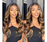 Cokbyavla Long Hair Wigs for Women 28 Brown Lace Front Wigs Big Wave Long Curly Wig Ladies Wig Carnival Cosplay Human Hair Wig 28Inch Curly Wig Length Suitable For Party Decoration Overtone Hair (Brow