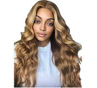 Cokbyavla Long Hair Wigs for Women 28 Sleek Long Straight Party Short Bangs Cosplay Curly Bob Hair Wig Full Wavy Hair wig Dark Braiding Hair (brown, One Size)