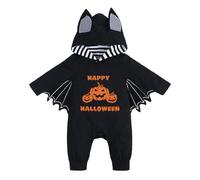 Cokbyavla Long Sleeve Bat Romper Sweatshirt, Girls Halloween Outfits Newborn Baby Halloween Costumes Anna New Born Clothes Baby Girl Bat Costume 3 Months 12-18 M Infant 6-9 Months