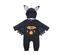 Cokbyavla Long Sleeve Bat Romper Sweatshirt, Girls Halloween Outfits Newborn Baby Halloween Costumes Anna New Born Clothes Baby Girl Bat Costume 3 Months 12-18 M Toddler 12-18 Months