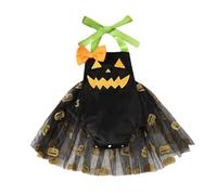 Cokbyavla Long Sleeve Romper Pumpkin Jumpsuit, Halloween Children Baby Thanksgiving Outfit Girl Toddler Boo Costume Flower Girl Dress Toddler Chucky Costume Fanc Infant 3-6 Months