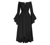 Cokbyavla Maxi Prom Dress Tiered Cocktail Party Wear,Regency Dresses for Women Pink Green Renaissance Dress Ren Faire Assassin Women Outfit Maid Outfit Women Vintage Dress for Women 1920 Gothi