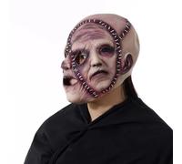 Cokbyavla Mens Adult Halloween Costume, Creepy Halloween Full Head Skull Mask With Movable Jaw Frozen Face Mask Realistic Adults Grandma Realistic Scary Sku